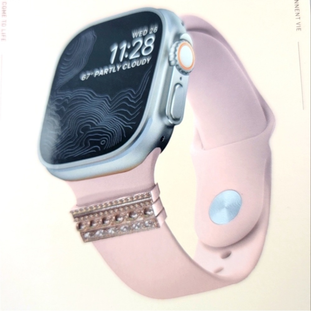 NIB Cylo Pop Silicone Apple Watch Band With Charms